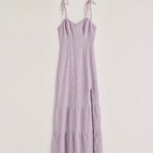 Abercrombie Blushing Tiered Maxi Dress Floral